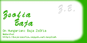 zsofia baja business card